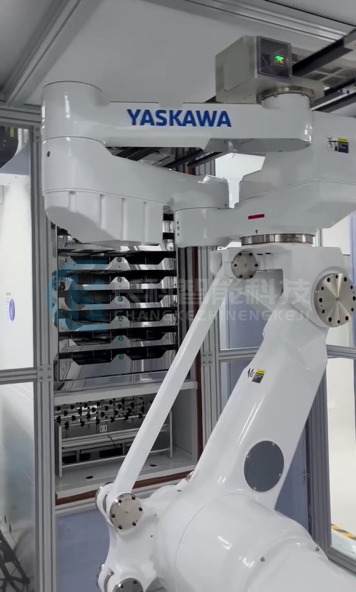 安川機(jī)器人取放鈣鈦礦玻璃基板